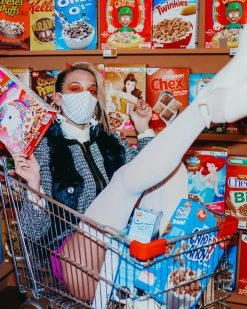 SPRAYGROUND® ROSE ALL DAY VEGAN LEATHER FACE MASK