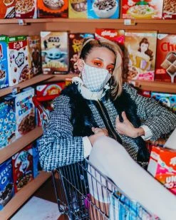 SPRAYGROUND® ROSE ALL DAY VEGAN LEATHER FACE MASK