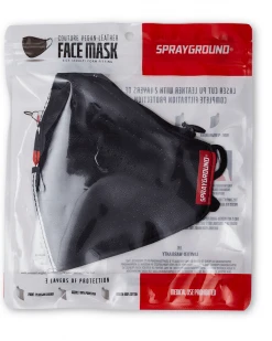 SPRAYGROUND® DAMAGE CONTROL STASH POCKET VEGAN LEATHER FACE MASK 15 SPRAYGROUND® DAMAGE CONTROL STASH POCKET VEGAN LEATHER FACE MASK