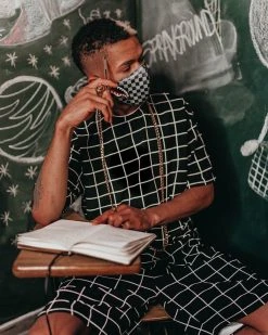 SPRAYGROUND® SHARKS IN PARIS (GRAY) VEGAN LEATHER FACE MASK FACE MASKS 21 SPRAYGROUND® SHARKS IN PARIS (GRAY) VEGAN LEATHER FACE MASK FACE MASKS