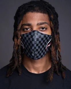 SPRAYGROUND® SHARKS IN PARIS (GRAY) VEGAN LEATHER FACE MASK FACE MASKS 19 SPRAYGROUND® SHARKS IN PARIS (GRAY) VEGAN LEATHER FACE MASK FACE MASKS