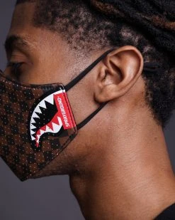 SPRAYGROUND® FACE MASKS SHARKS IN PARIS VEGAN LEATHER FACE MASK