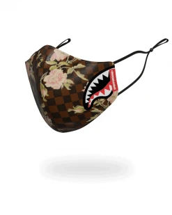 SPRAYGROUND® FACE MASKS SHARKFLOWER VEGAN LEATHER FACE MASK