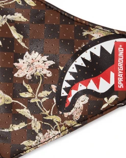 SPRAYGROUND® FACE MASKS SHARKFLOWER VEGAN LEATHER FACE MASK
