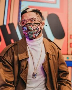 SPRAYGROUND® GLOBAL MOGUL FACE MASK