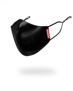 SPRAYGROUND® MIDNIGHT SHARK VEGAN LEATHER FACEMASK FACE MASKS 2 SPRAYGROUND® MIDNIGHT SHARK VEGAN LEATHER FACEMASK FACE MASKS