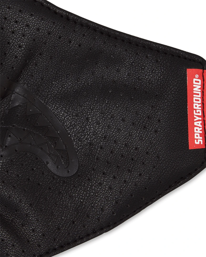 SPRAYGROUND® MIDNIGHT SHARK VEGAN LEATHER FACEMASK FACE MASKS SPRAYGROUND® MIDNIGHT SHARK VEGAN LEATHER FACEMASK FACE MASKS