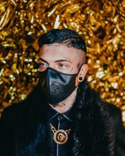 SPRAYGROUND® MIDNIGHT SHARK VEGAN LEATHER FACEMASK FACE MASKS 6 SPRAYGROUND® MIDNIGHT SHARK VEGAN LEATHER FACEMASK FACE MASKS