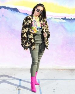 SPRAYGROUND® CAMO BEAR BOMBER FLEECE JACKET APPAREL+GEAR