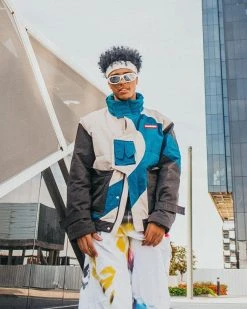 SPRAYGROUND® SHOCKWAVE COLOR BLOCK VINTAGE JACKET APPAREL+GEAR