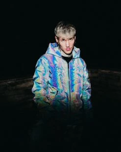 SPRAYGROUND® DAY & NIGHT SHARK JACKET (REFLECTIVE IRIDESCENT) APPAREL+GEAR