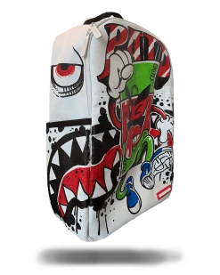 SPRAYGROUND® THE SPRAYGROUND DIY WHITE BACKPACK (VEGAN LEATHER & INNER MONEY LINING) & MARKERS INCLUDED BAGS
