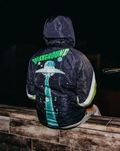 SPRAYGROUND® UFO PARTY SHARK PULLOVER PUFFER JACKET APPAREL+GEAR