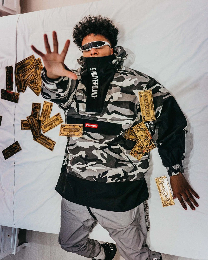 SPRAYGROUND® NIGHT CAMO PULLOVER ANORAK JACKET APPAREL+GEAR 5 SPRAYGROUND® NIGHT CAMO PULLOVER ANORAK JACKET APPAREL+GEAR